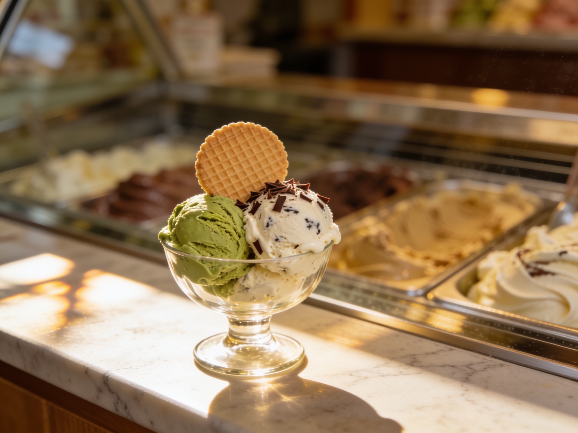 Gelato – italienische Spezialität im Food-Foto